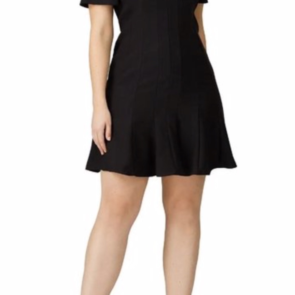 Kate Spade New York Black Paneled Crepe A-Line Dress Women's Size 12